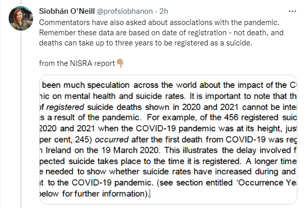 Image of Twitter Thread on Suicide Statistics 2021